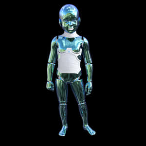 Futuristic Cyborg Character PNG with transparent background