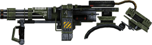Real Gun Png - Fallout New Vegas Shoulder Mounted Machine Gun, Transparent Png PNG