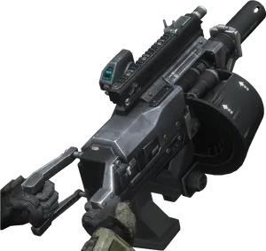 Futuristic Grenade Launcher Weapon PNG Image