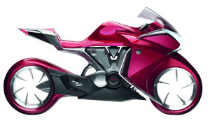 Futuristic Honda Motorcycle Concept PNG image with transparent background