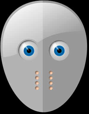 Futuristic Robot Face Mask PNG with transparent background