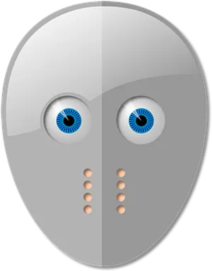 Futuristic Robot Face Mask PNG Image