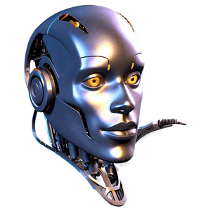 Futuristic Robot Head PNG 06212024 PNG