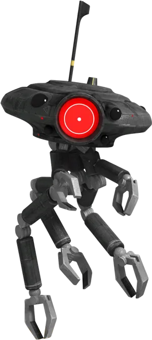 Futuristic Robot Sentry Droid PNG Image