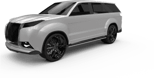 Futuristic S U V Concept3 D Render PNG image with transparent background