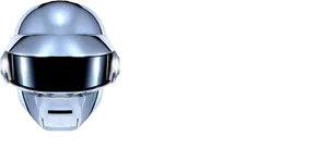 Futuristic Silver Helmet Design PNG Image