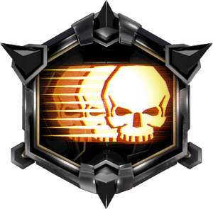 Futuristic Skull Medal Icon PNG image with transparent background