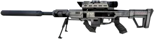 Futuristic Sniper Rifle Design PNG Image