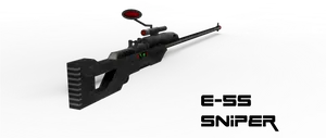 Futuristic Sniper Rifle3 D Model PNG Image