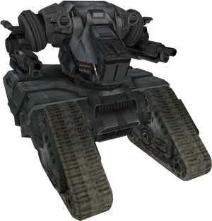 Futuristic Tank Terminator Model PNG Image