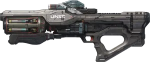 Futuristic U N S C Rifle PNG Image