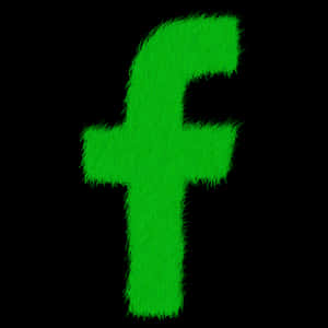 Fuzzy Green Facebook Logo PNG image with transparent background