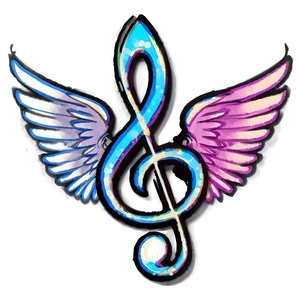 G Clef With Wings Png Qcs PNG Image