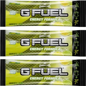 G Fuel Lemon Lime Energy Formula Packaging PNG Image