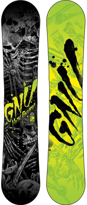 G N U Metal Guru Snowboard Design PNG image with transparent background