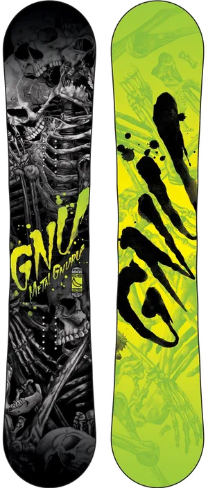 G N U Metal Guru Snowboard Design PNG Image