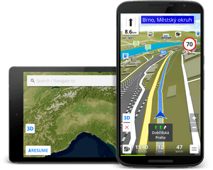G P S Navigation Devices Displaying Mapand Route PNG image with transparent background