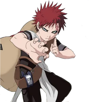 Gaara Naruto Anime Character PNG Image