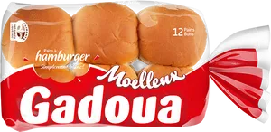 Gadoua Hamburger Buns Packaging PNG Image