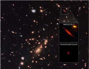 Galactic_ Cluster_ Gravitational_ Lensing PNG Image