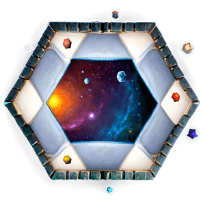Galactic Hexagon Space PNG uwr81 PNG image with transparent background