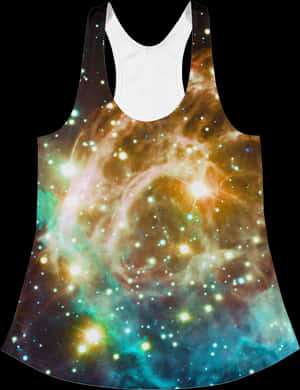 Galactic Print Tank Top PNG image with transparent background