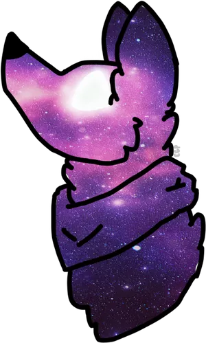 Galactic_ Silhouette_ Portrait PNG Image