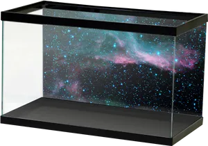 Galactic Theme Aquarium Backdrop PNG Image