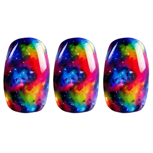 Galaxy Acrylic Nails Designs Png Hph PNG Image