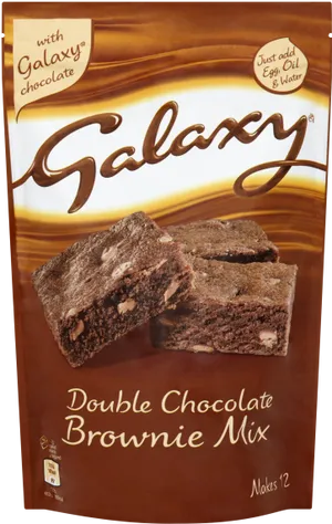 Galaxy Double Chocolate Brownie Mix Package PNG Image