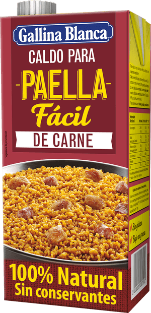 Caldo Para Paella Fácil De Carne 100% Natural - Caldo Para Paella Gallina Blanca, HD Png Download PNG image with transparent background