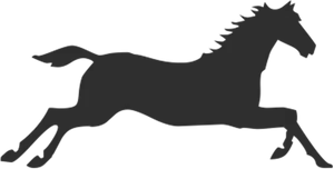 Galloping Horse Silhouette PNG Image