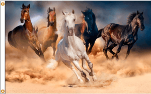 Running Horses Flag - Running Horses PNG image with transparent background