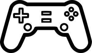 Game Controller Outline Graphic PNG Image