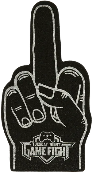 Game Fight Middle Finger Foam Hand PNG Image