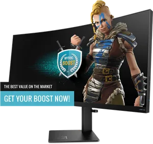 Gaming Boost Service Advertisement PNG Image