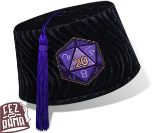 Gaming Dice Fez Hat PNG Image