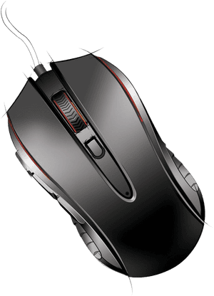 Gaming Mouse Red Accents PNG
