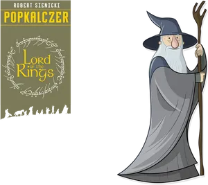 Gandalf Cartoon Illustration Lordofthe Rings PNG Image