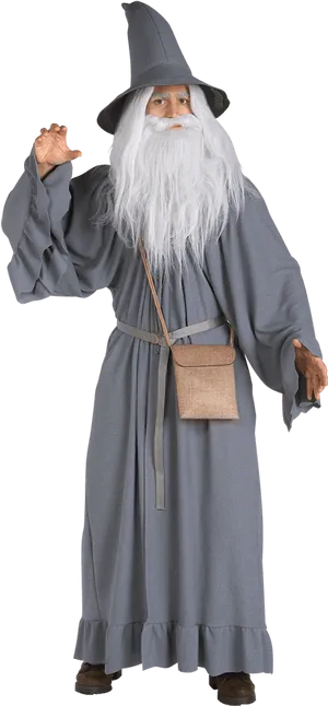 Gandalf Costume Portrait PNG Image