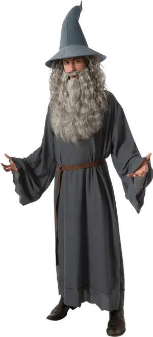 Gandalfthe Wizard Costume Pose PNG Image