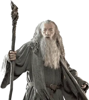 Gandalfthe Wizard Fantasy Figure PNG Image