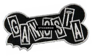 Gangsta Embroidered Patch PNG Image