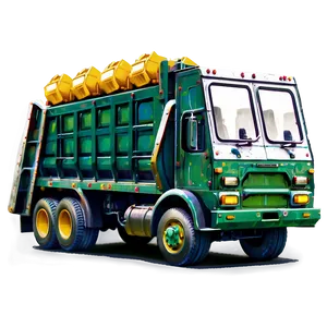 Garbage Truck Art Png 10 PNG Image