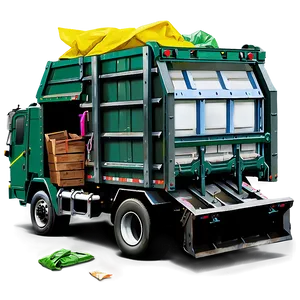 Garbage Truck Loading Trash Png Vaa7 PNG Image