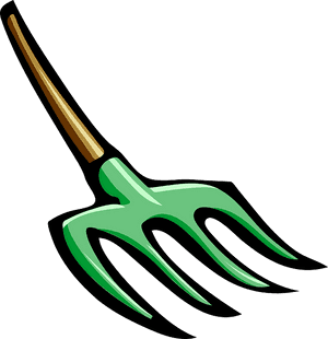 Garden Pitchfork Illustration PNG image with transparent background