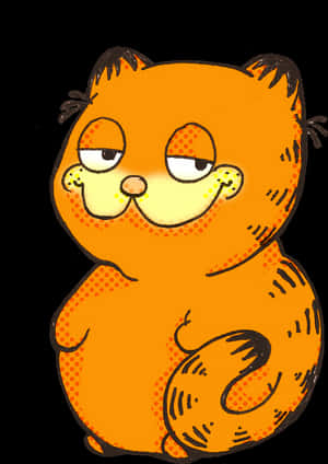 Garfield Cartoon Cat Illustration PNG image with transparent background