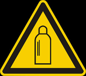 Gas Cylinder Warning Sign PNG image with transparent background