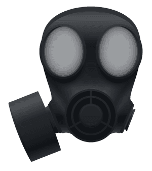 Gas Mask3 D Model PNG image with transparent background
