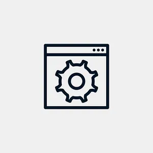 Gear Icon Graphic PNG Image